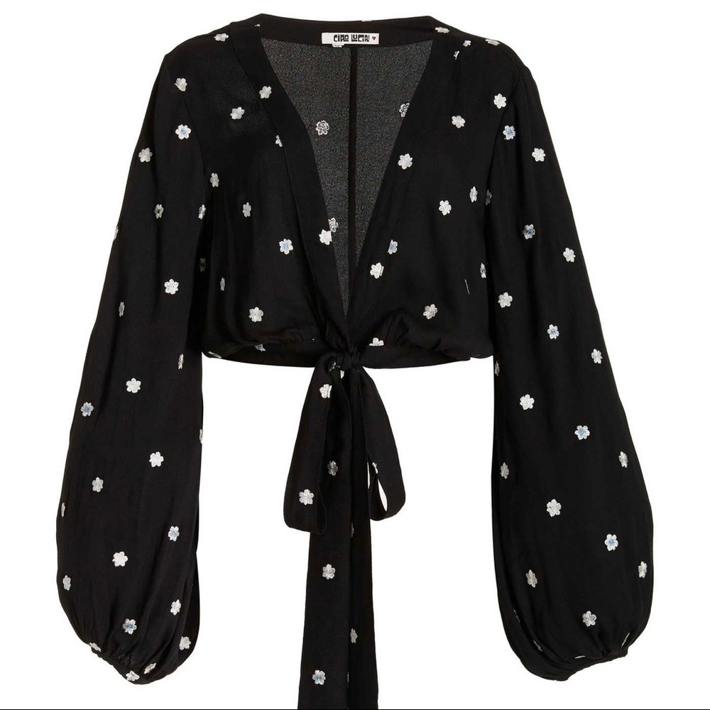 NWT Ciao Lucia — Romana Crepe Cropped Top Small